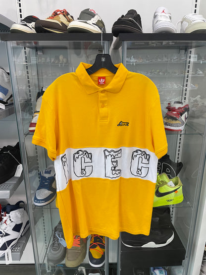 Preowned Billionaire Boys Club Polo Yellow White