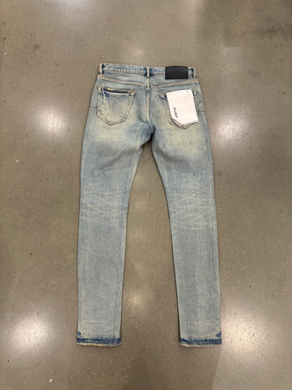 Preowned Purple Jeans Scale Print