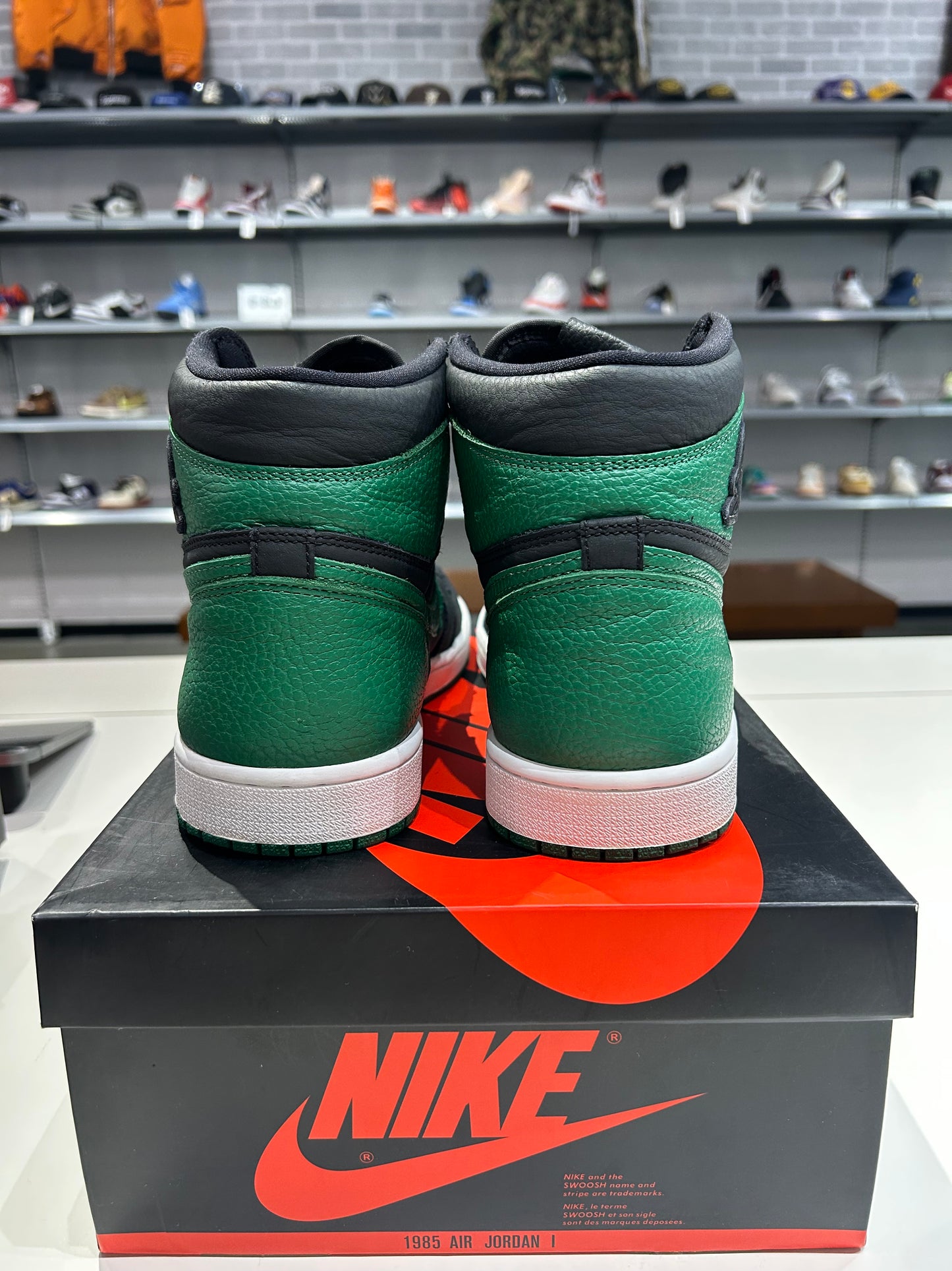 PREOWNED Air Jordan 1 Pine Green Black