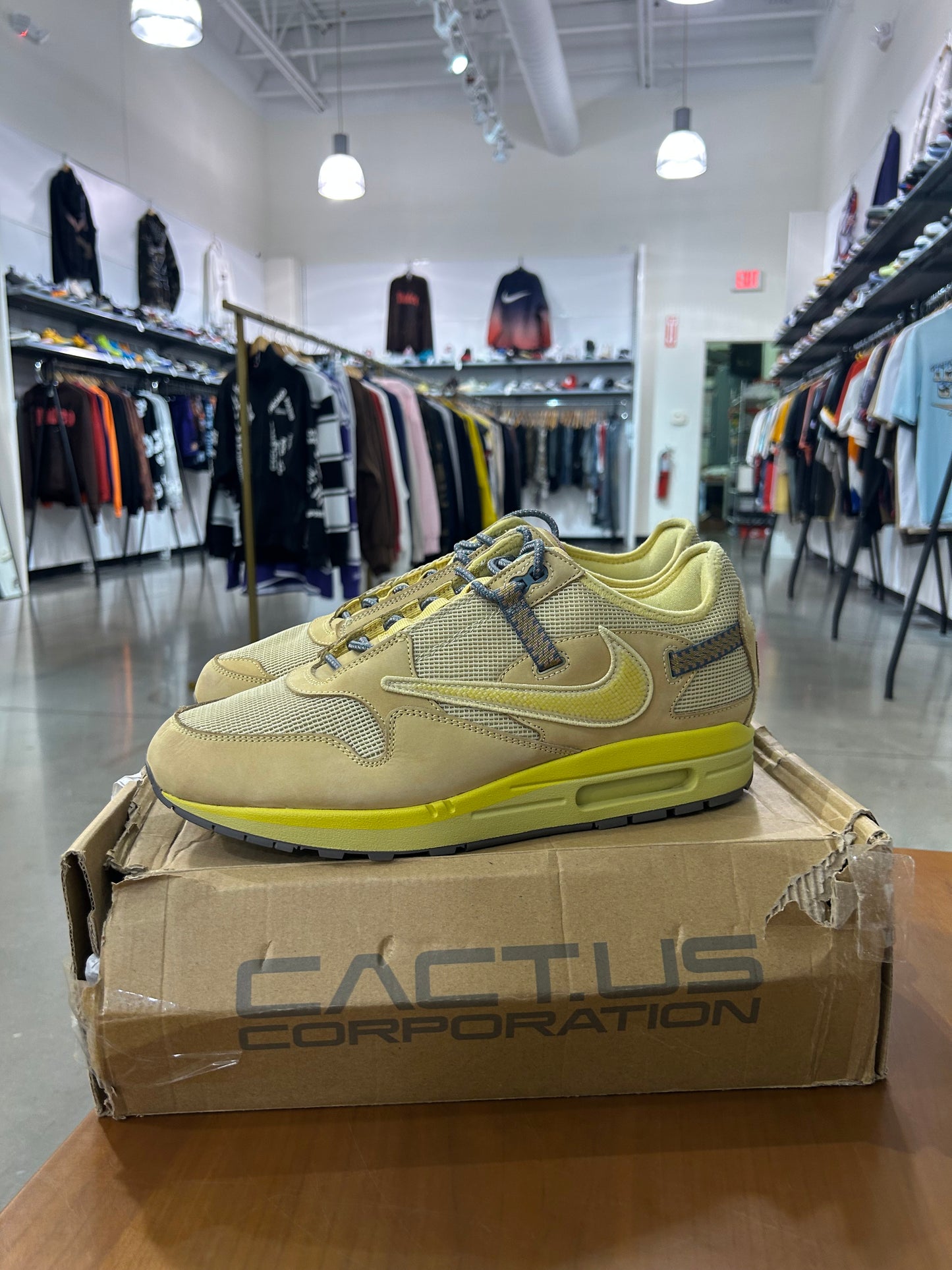 Preowned Travis Scott Air Max 1 Saturn Gold