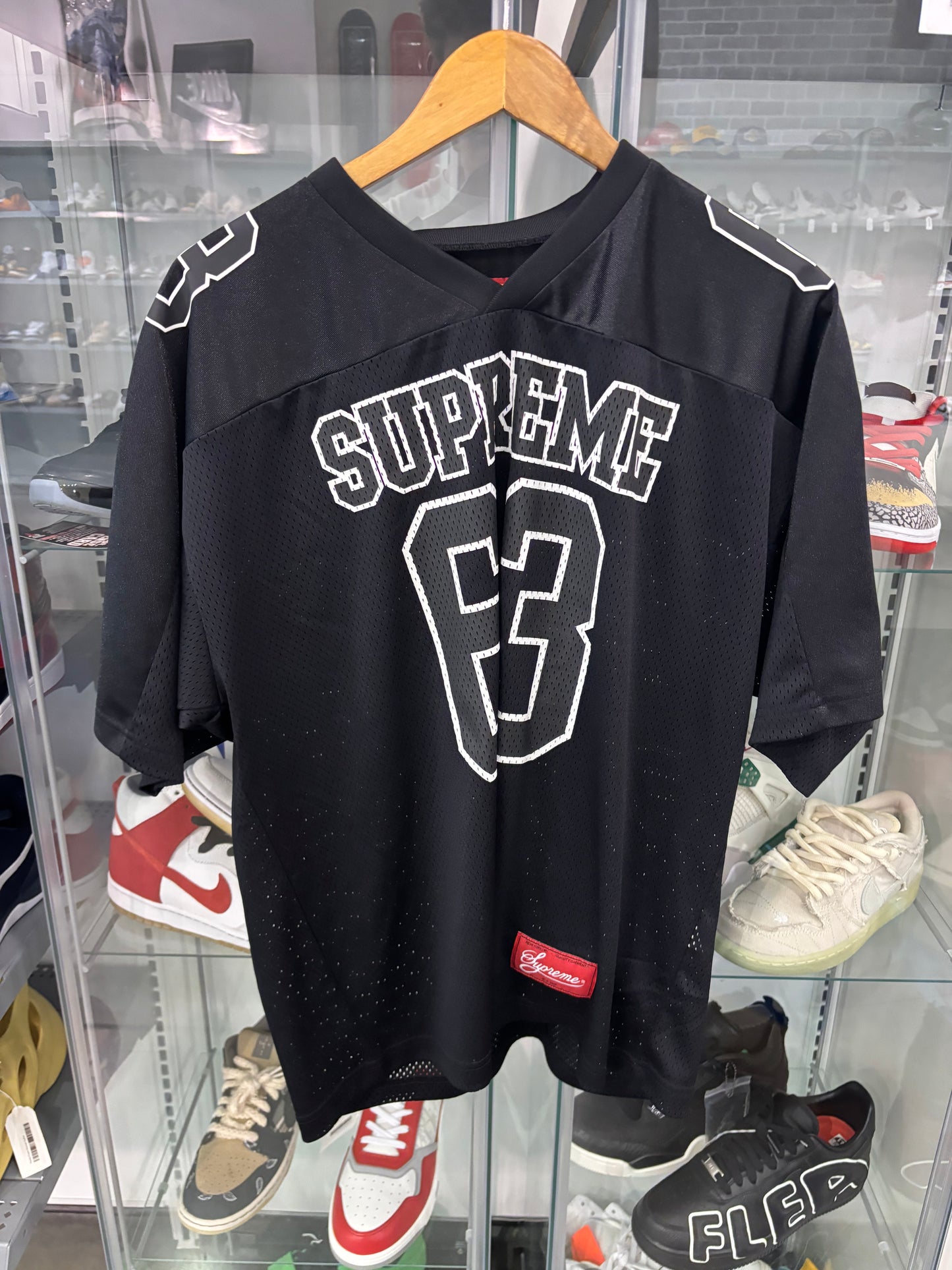 Preowned Supreme Bones Jersey Black