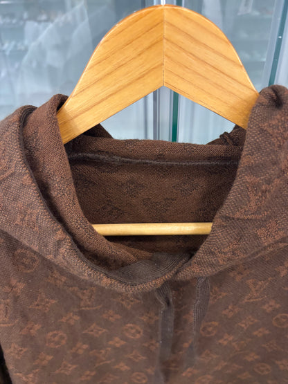 Preowned Louis Vuitton Brown Monogram Track Hoodie (Tagless)