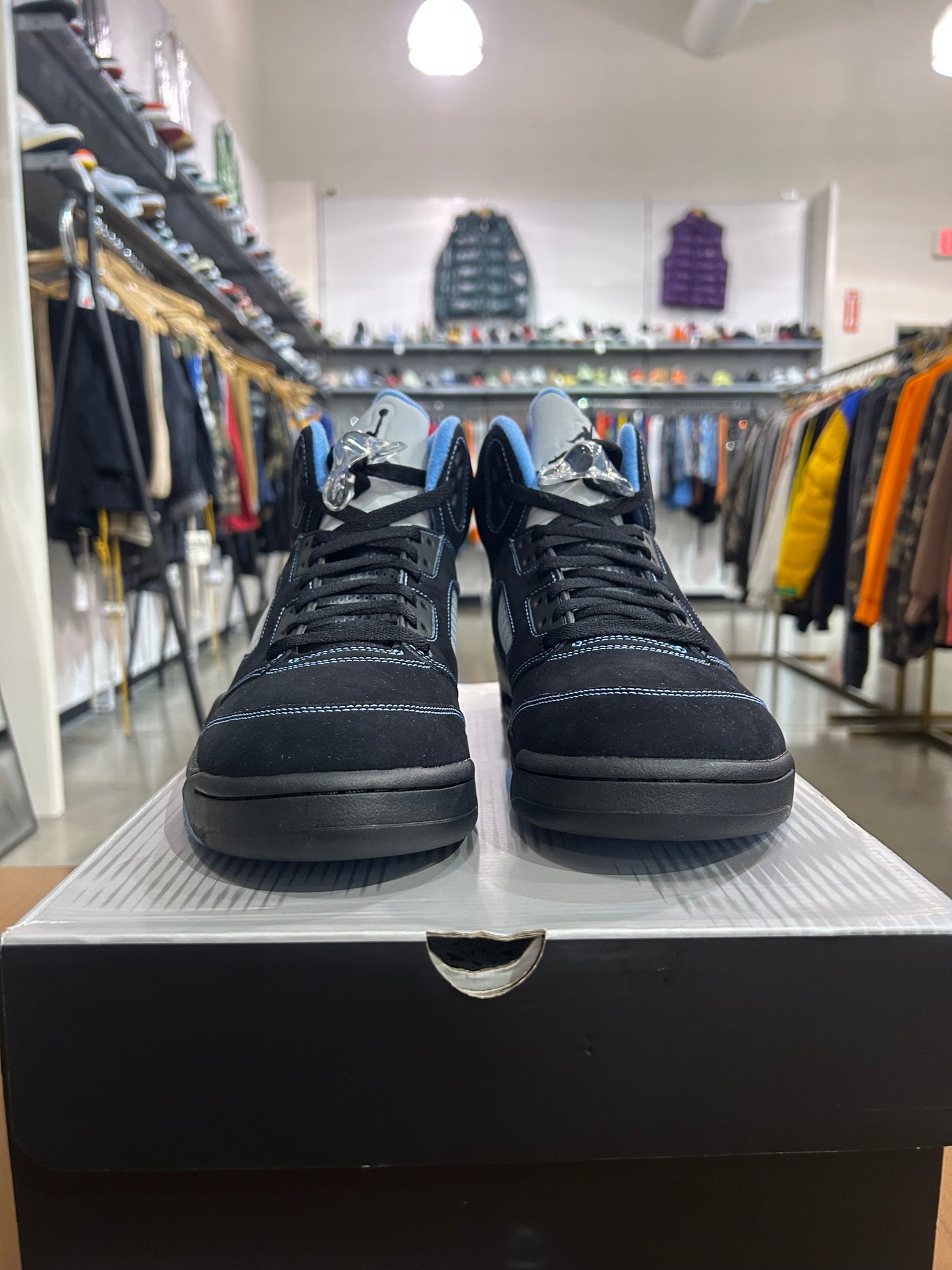 Air Jordan 5 Black University Blue