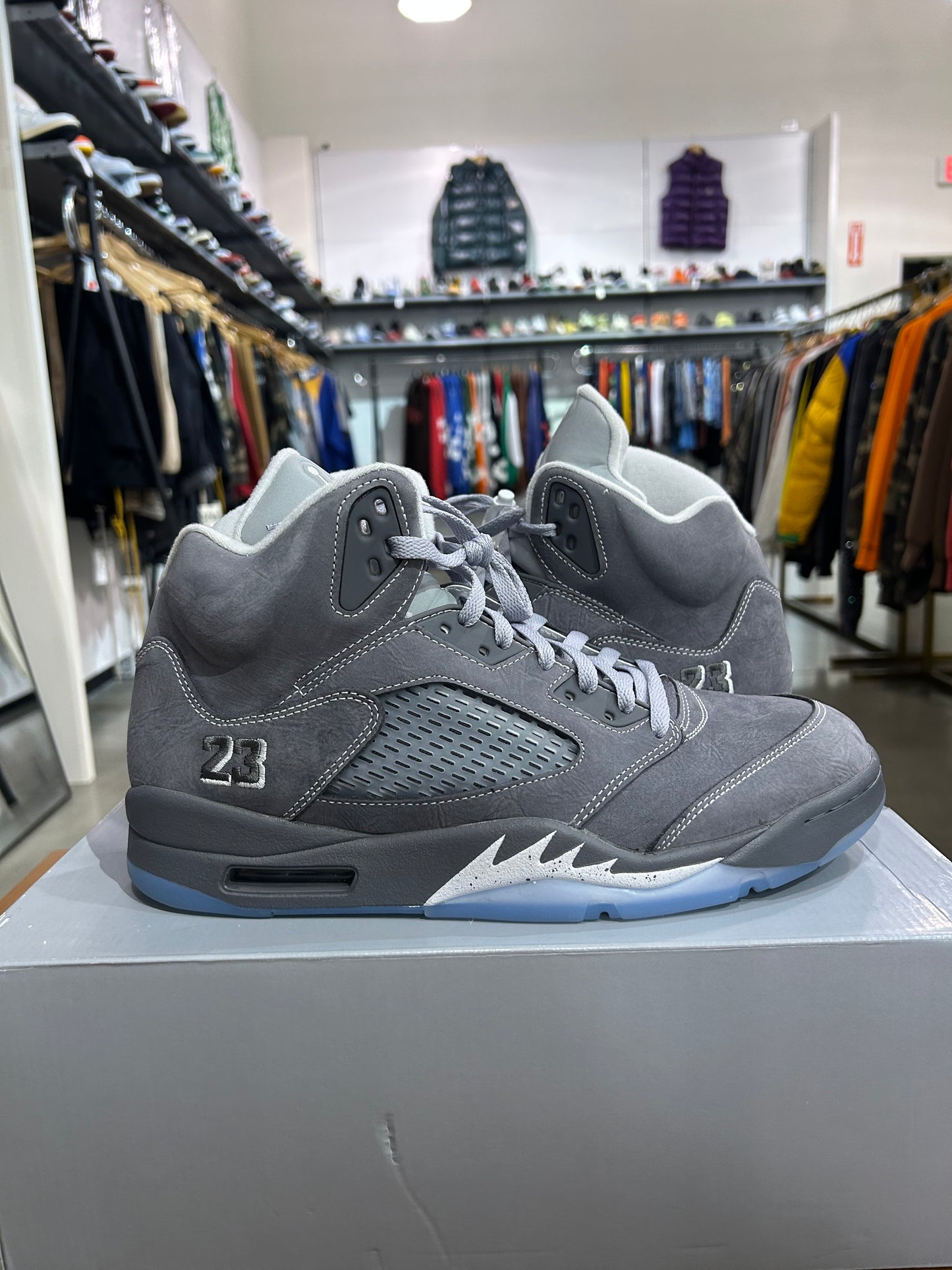 Preowned Air Jordan 5 Wolf Grey