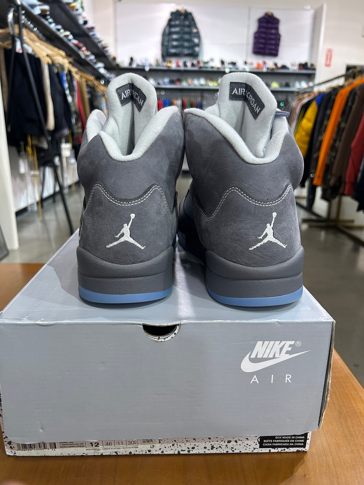 Preowned Air Jordan 5 Wolf Grey