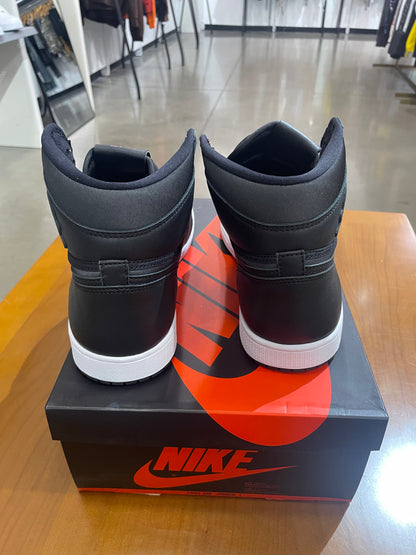 Air Jordan 1 Black Satin Gym Red