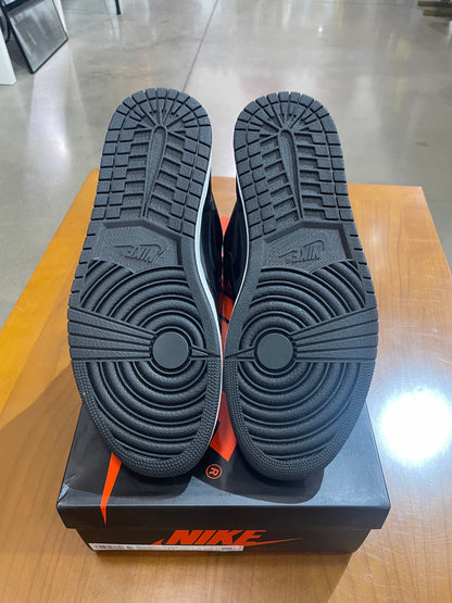 Air Jordan 1 Black Satin Gym Red