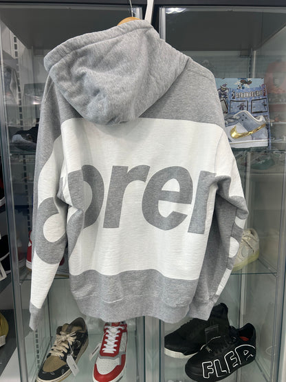 Supreme Big Logo Hooded Sweatshirt Heather Grey