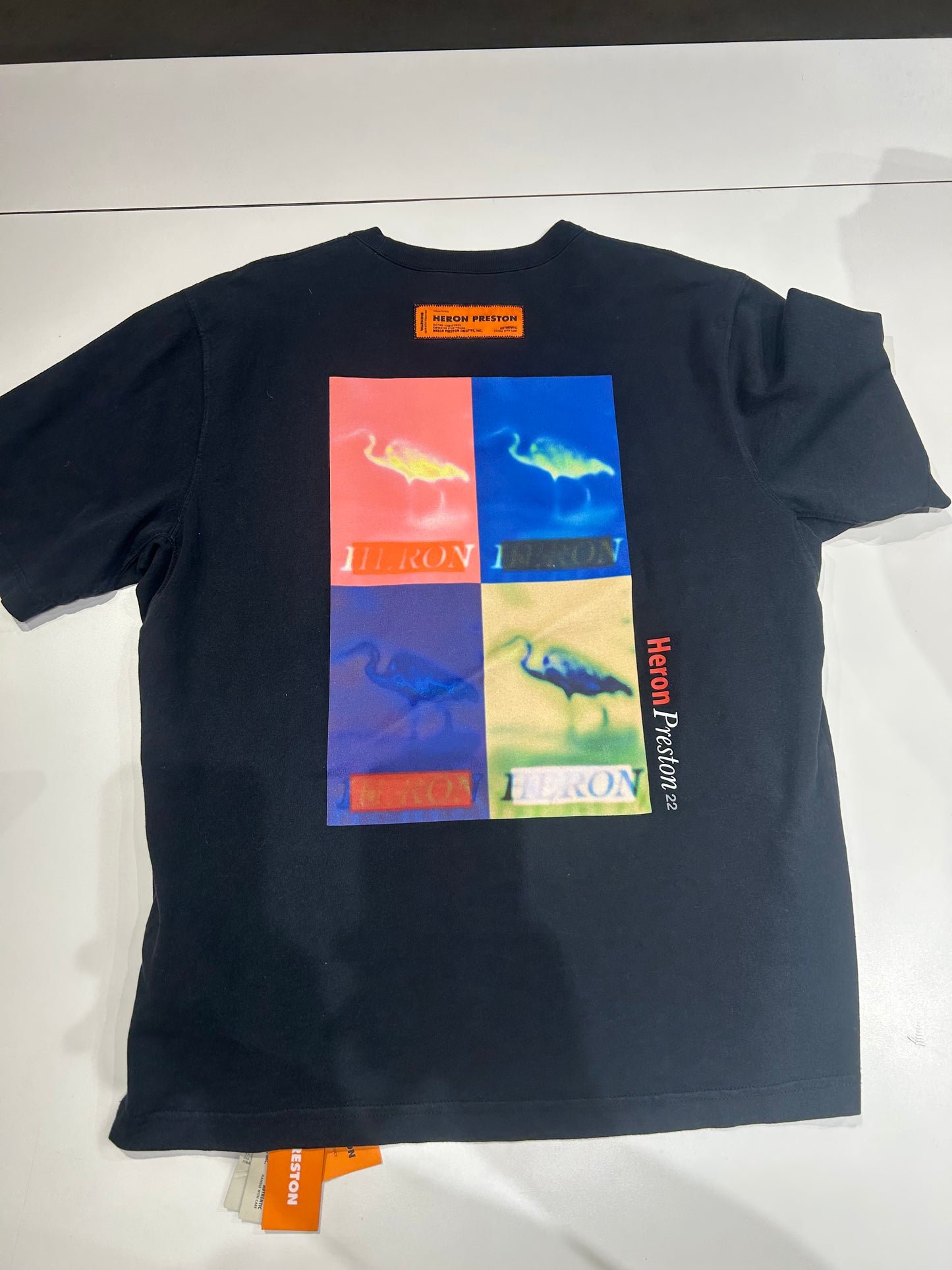 Preowned Heron Preston Multi Censored S/S Tee Black/Multi