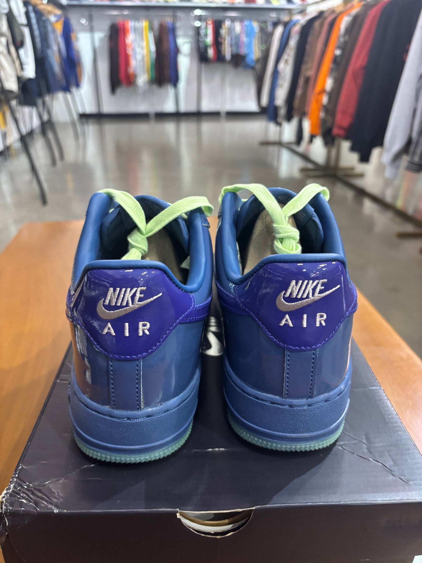 Nike Air Force 1 Low Patent Leather Mystic Navy Grape Ice