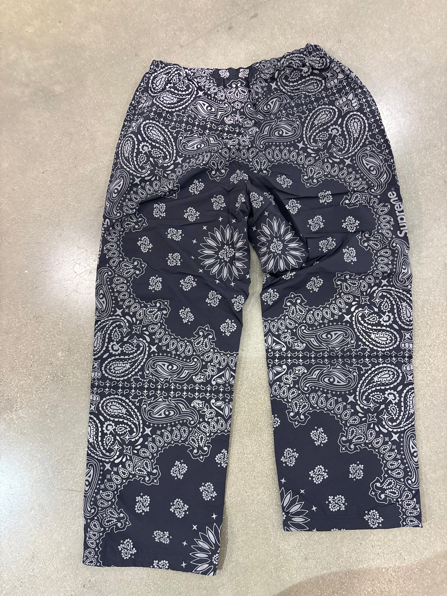 Supreme Reflective Bandana Track Pant Black