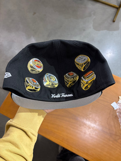 Supreme Rings Box Logo New Era Hat Black