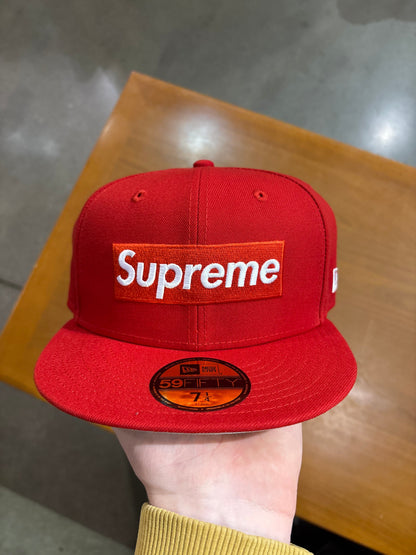 Supreme Rings Box Logo New Era Hat Red