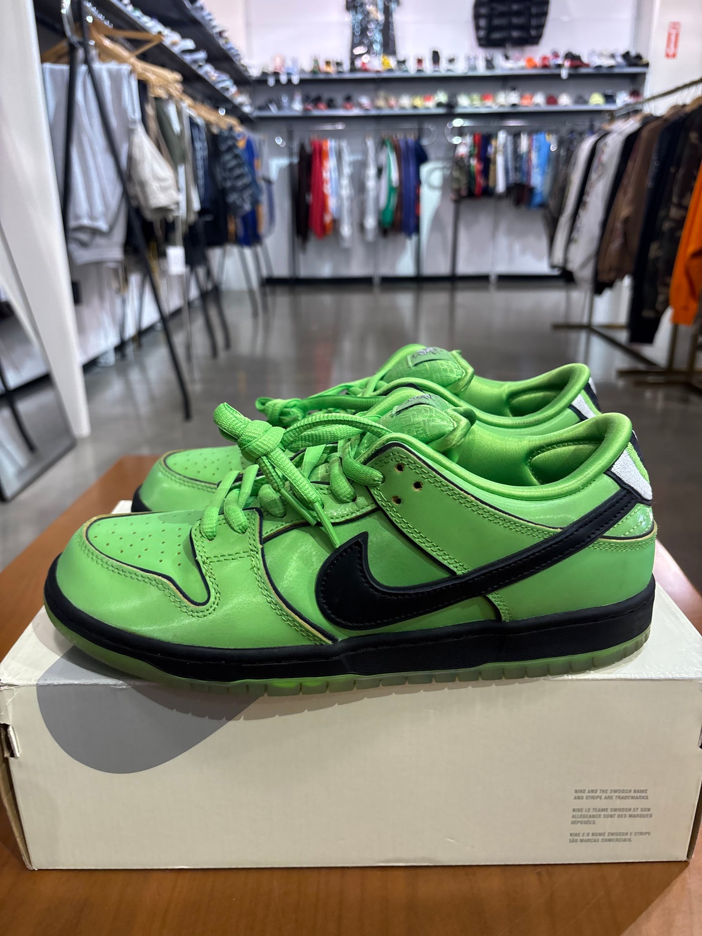 Preowned Nike SB Dunk Low Powerpuff Buttercup(No Black Laces)