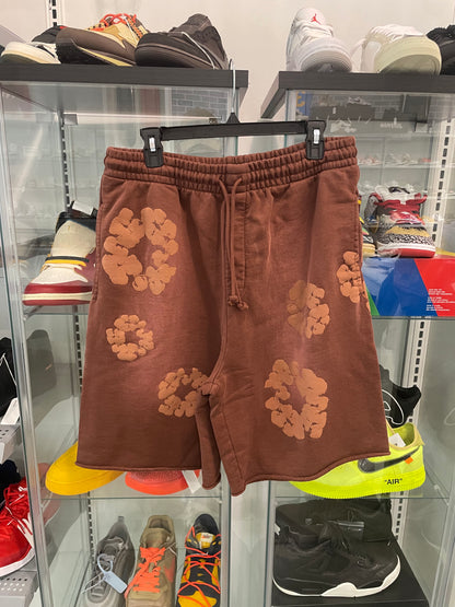 Denim Tears Mono Cotton Wreath Sweat Shorts Brown