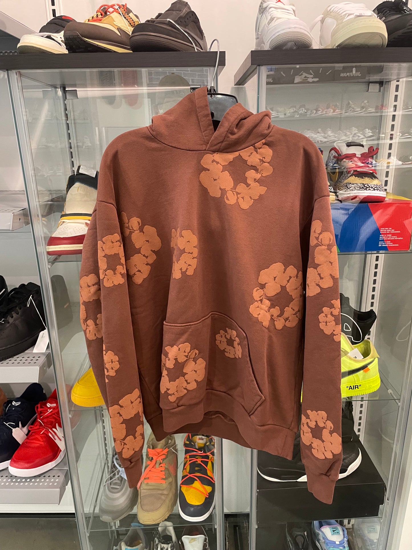 Denim Tears Mono Cotton Wreath Hoodie Brown