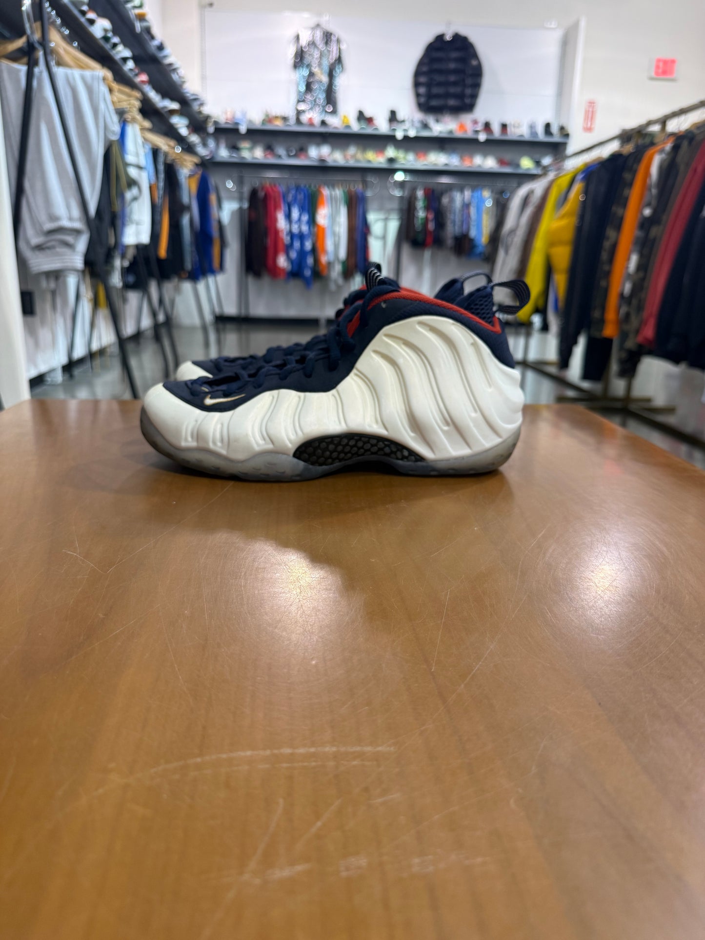 Preowned Nike Foamposite One Olympic