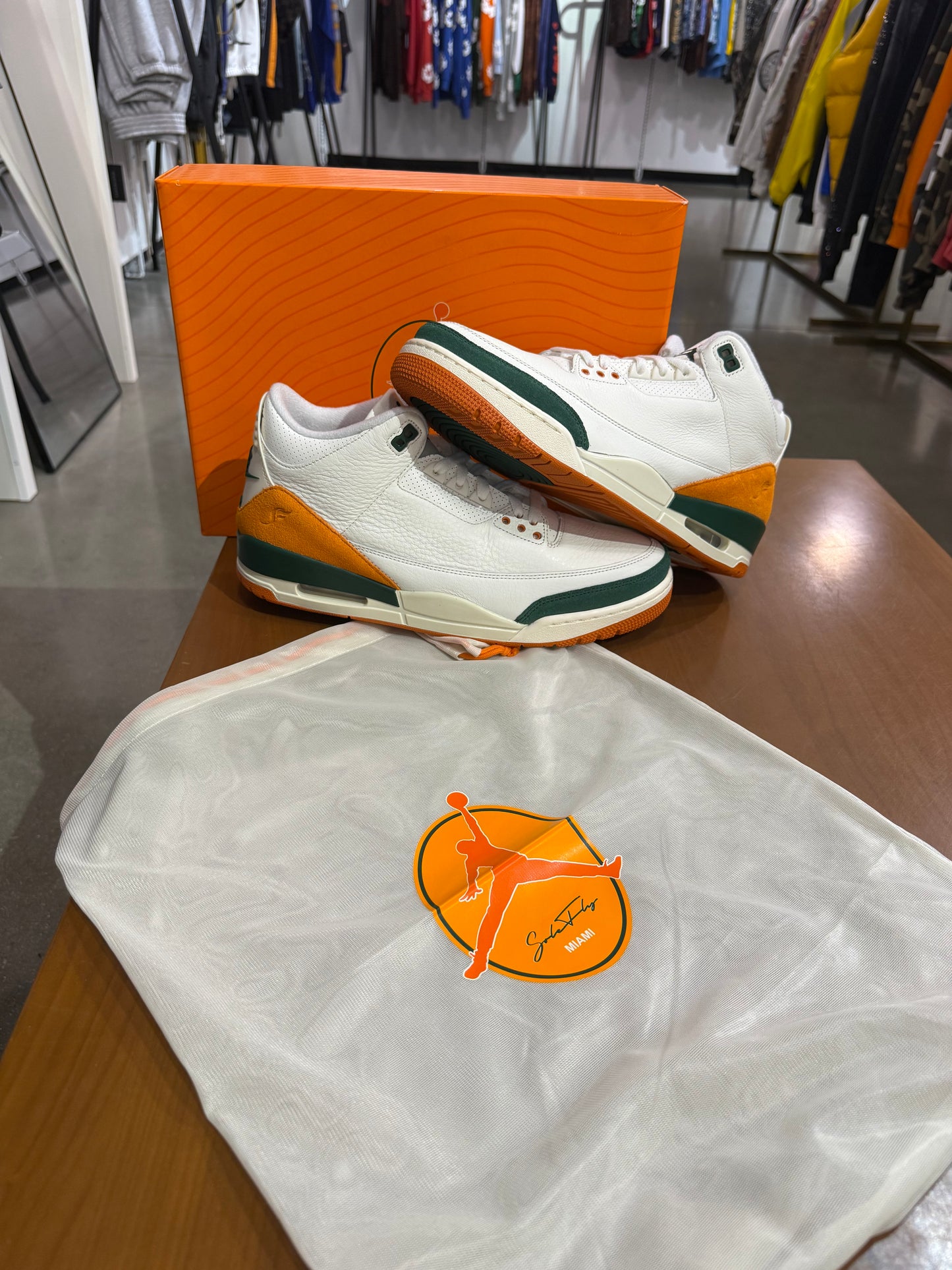 Preowned Air Jordan 3 Solefly Miami