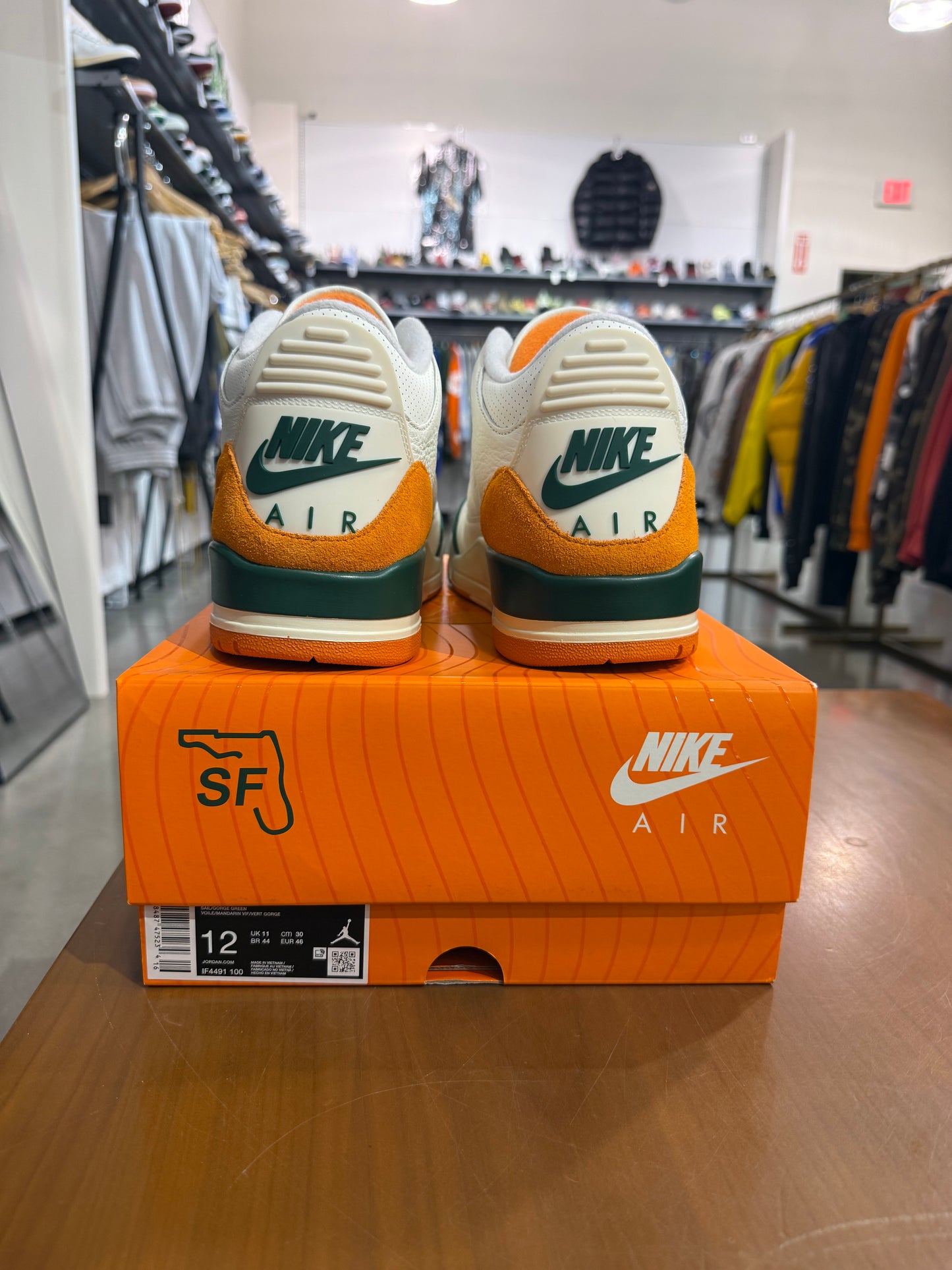 Preowned Air Jordan 3 Solefly Miami