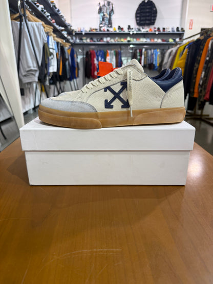 Off White Vulcanized Low Top Light Blue