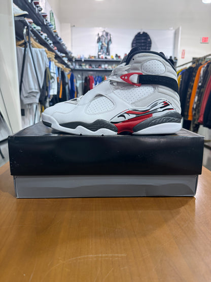 Preowned Air Jordan 8 White True Red
