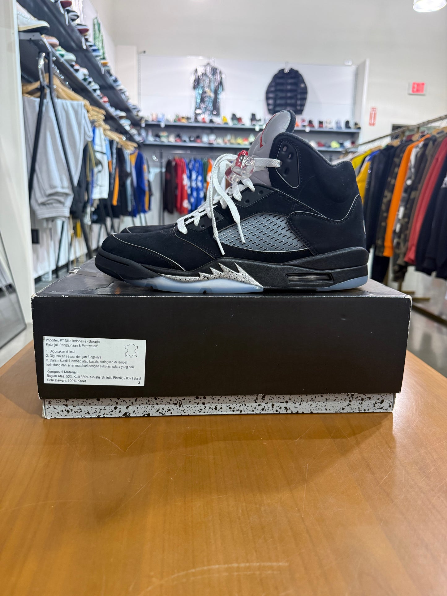 Preowned Air Jordan 5 Black Metallic Reimagined