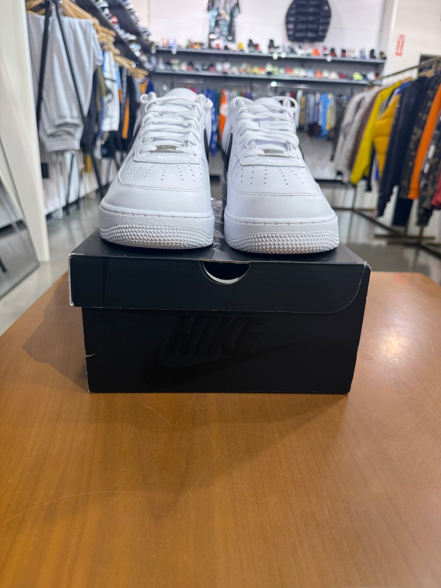 Supreme Air Force 1 Low White (Black Swoosh)