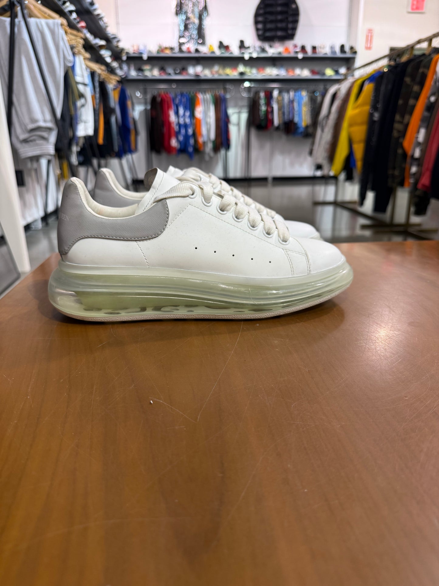 Preowned Alexander Mcqueen Oversized Sneaker Transparent Sole White