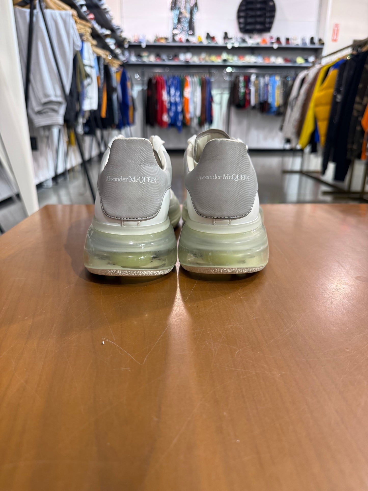 Preowned Alexander Mcqueen Oversized Sneaker Transparent Sole White