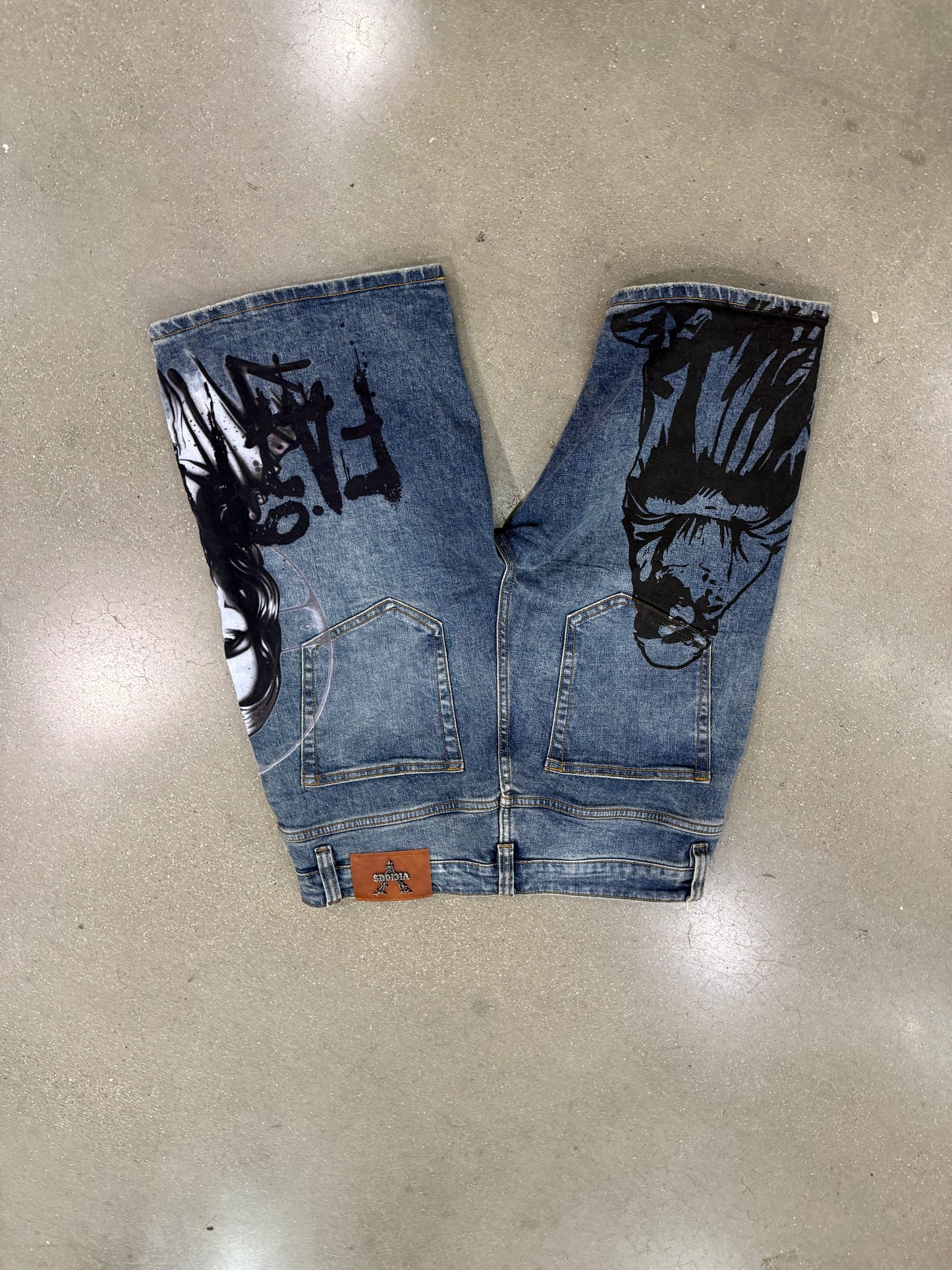 Preowned Vicious Faith Denim shorts Antique Blue vc 1130