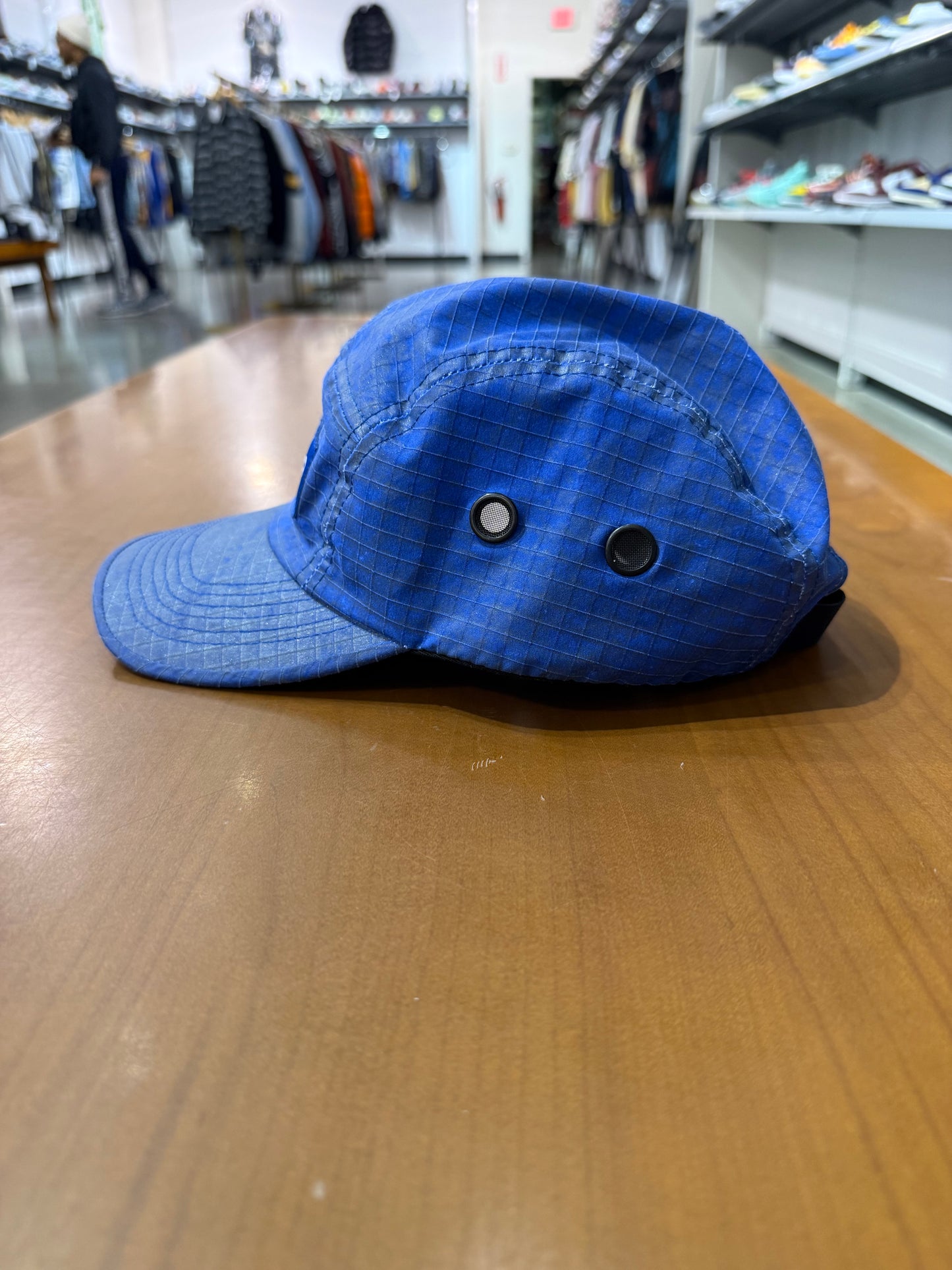 Preowned Supreme Distressed Ripstop Cap Blue