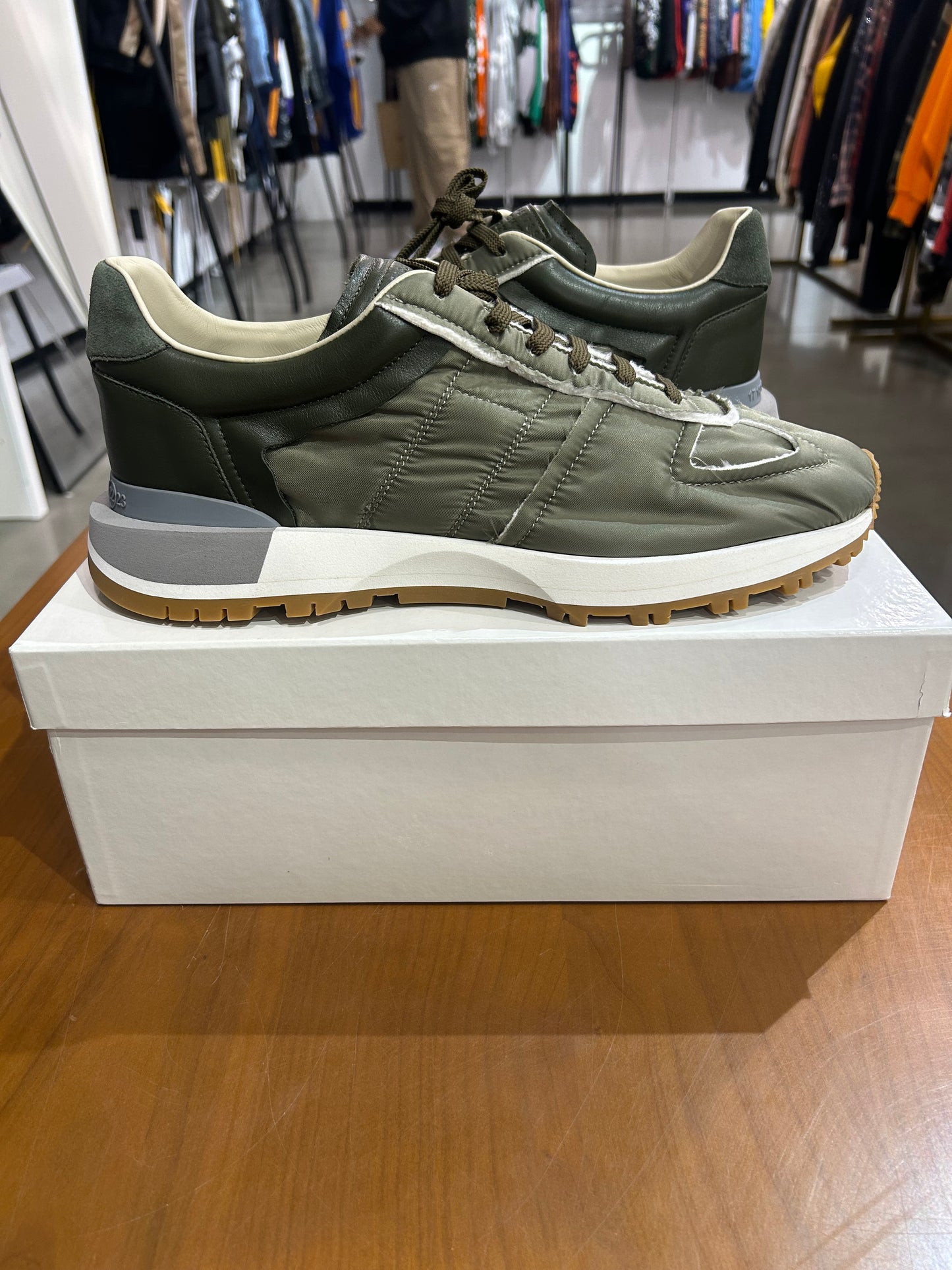 Maison Margiela Patchwork 50/50 Runner Olive