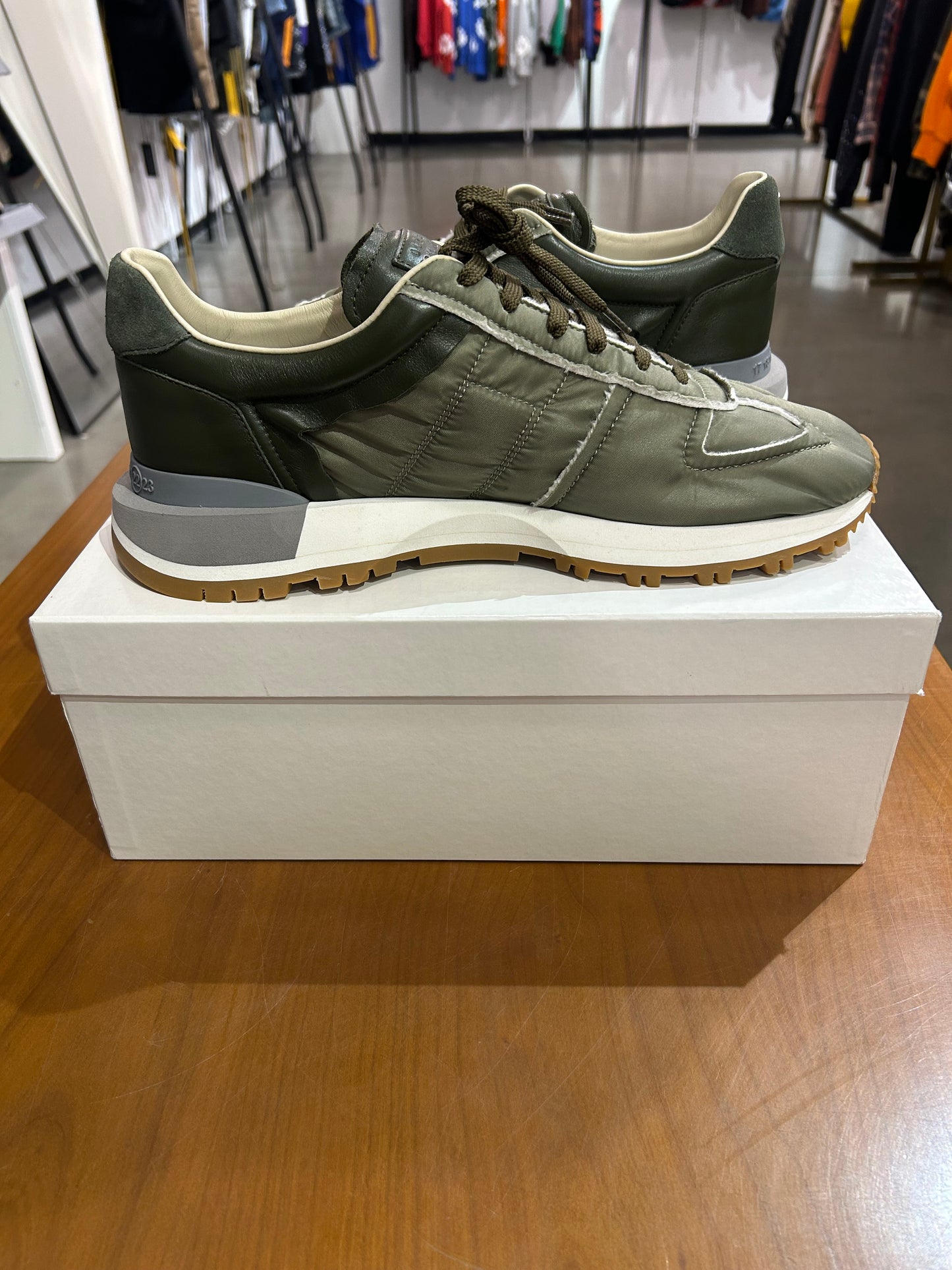 Maison Margiela Patchwork 50/50 Runner Olive