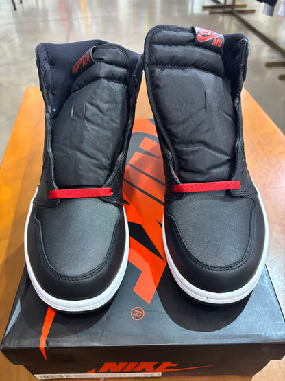 Air Jordan 1 Black Satin Gym Red