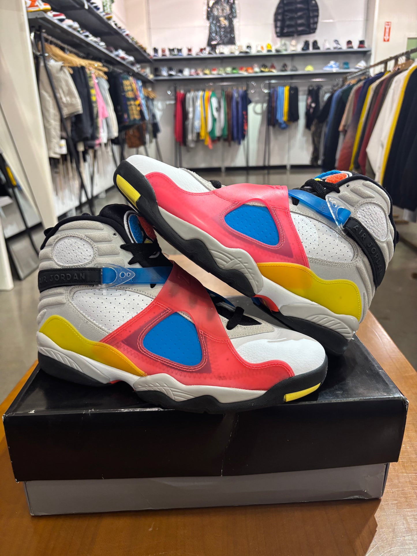 Air Jordan 8 White Multicolor