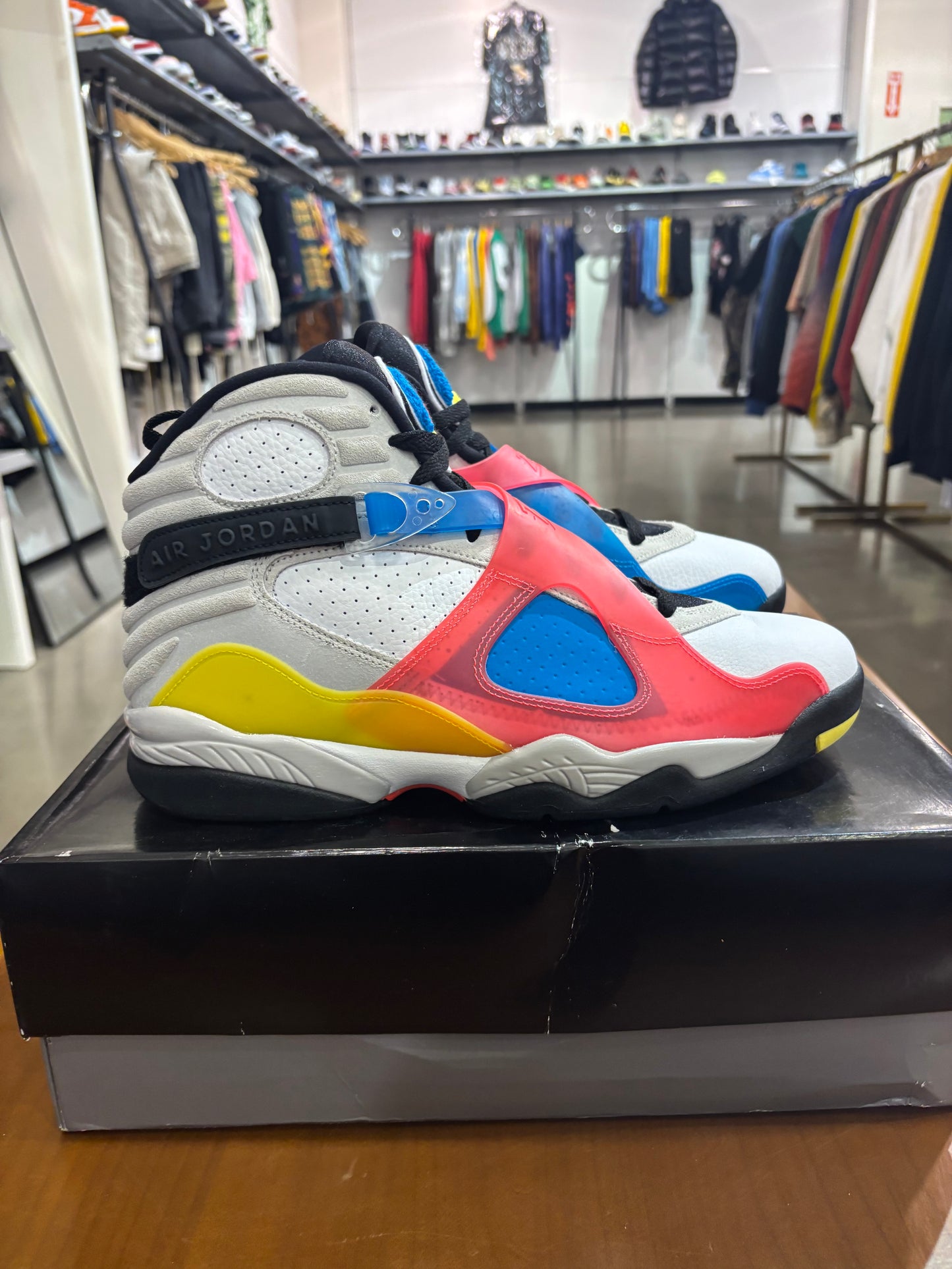 Air Jordan 8 White Multicolor