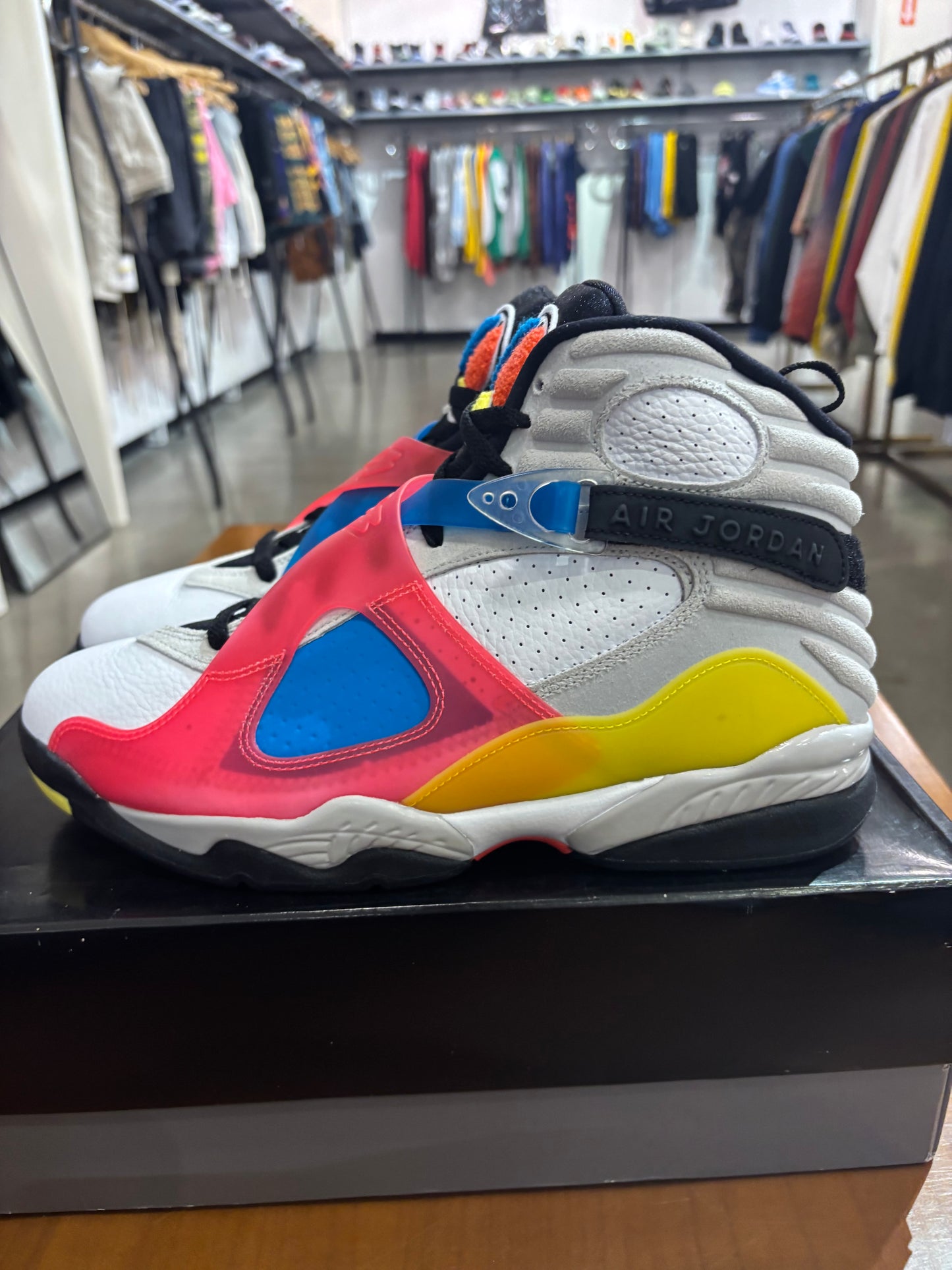Air Jordan 8 White Multicolor