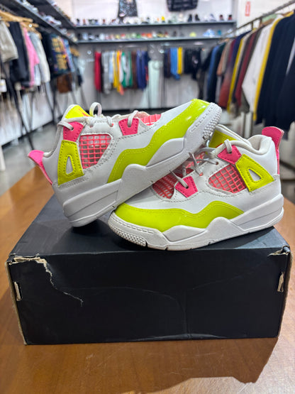 Preowned Air Jordan 4 White Lemon Pink