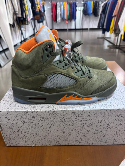 Preowned Air Jordan 5 Olive