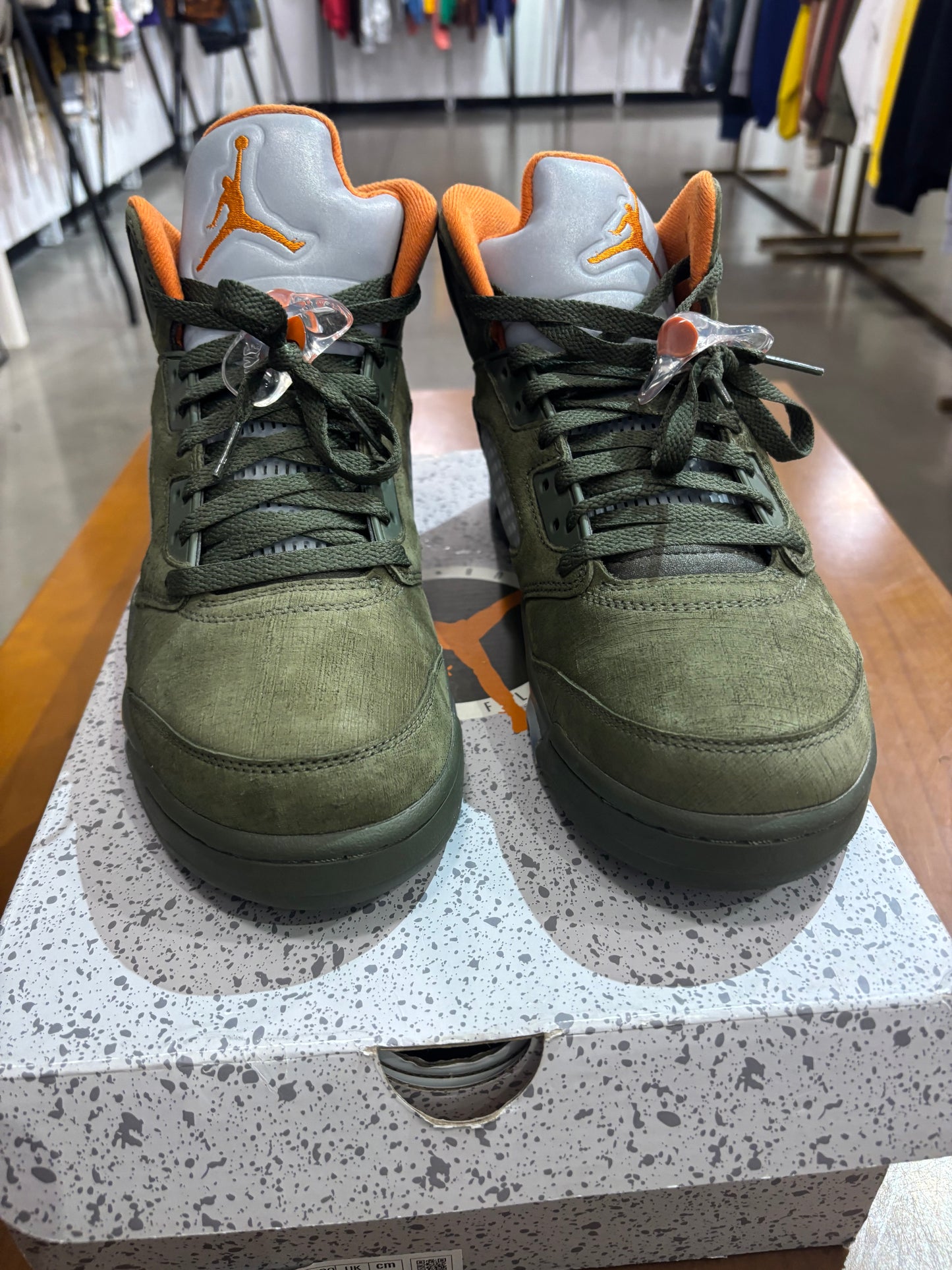 Preowned Air Jordan 5 Olive