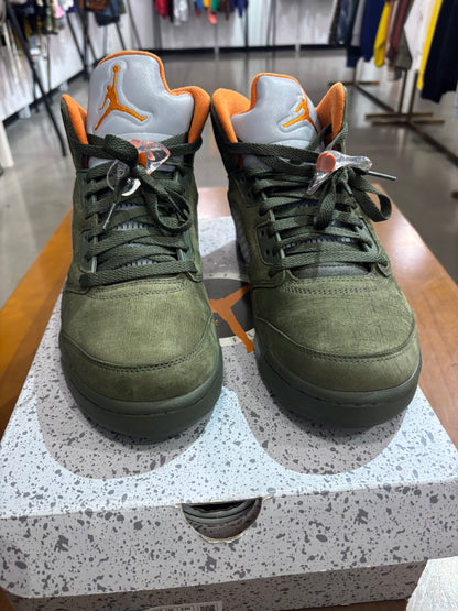 Preowned Air Jordan 5 Olive
