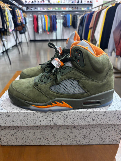 Preowned Air Jordan 5 Olive