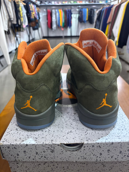Preowned Air Jordan 5 Olive