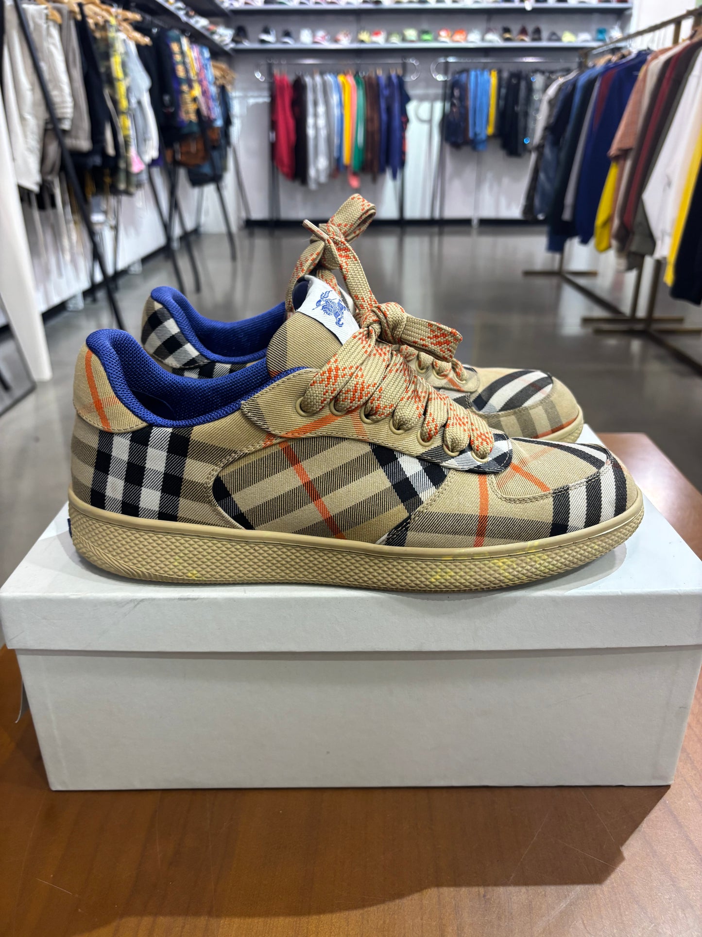 Preowned Burberry Check Terrace Sneakers