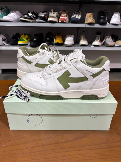 Preowned Off White Out Of Office Calf Leather White Sage
