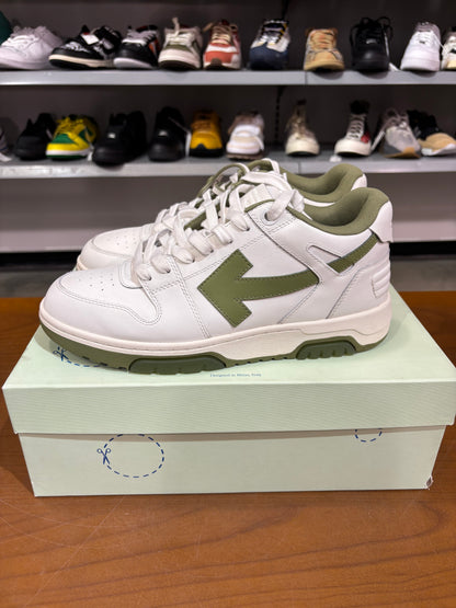 Preowned Off White Out Of Office Calf Leather White Sage