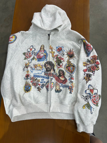 WE ARE RIGHTEOUS Zip Up Grey
