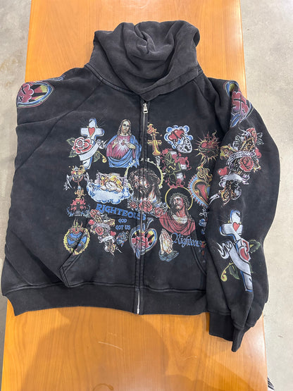 WE ARE RIGHTEOUS Zip Up Black