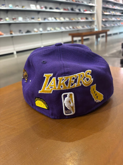 Preowned Lakers Fitted Hat Purple