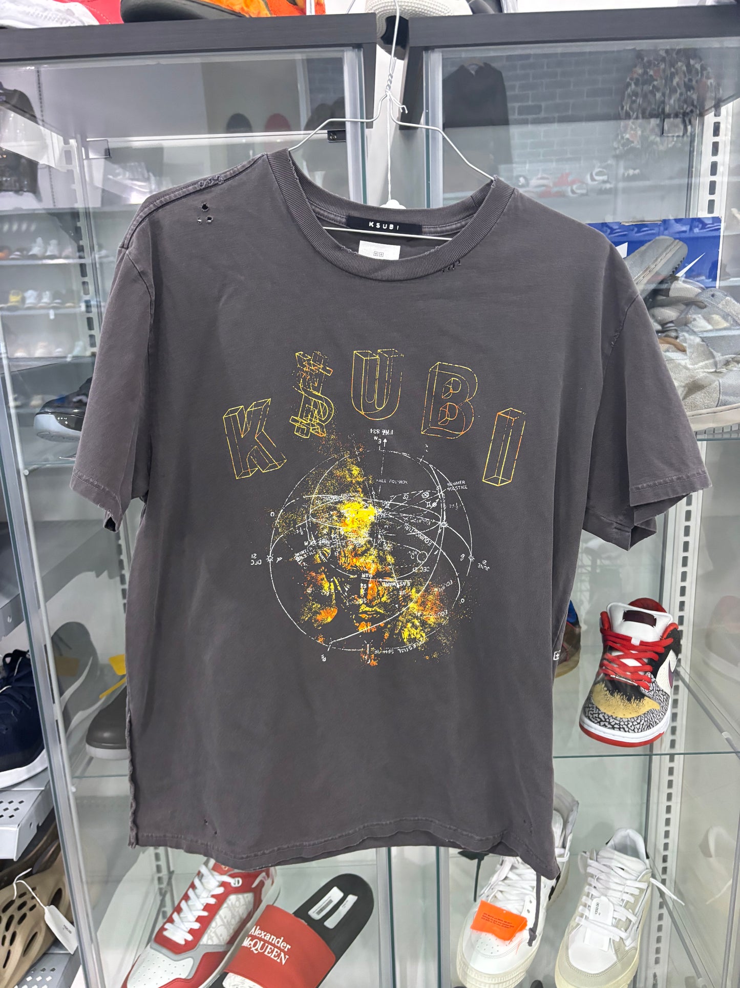 Preowned Ksubi Diagrams Biggie T-Shirt Faded Black